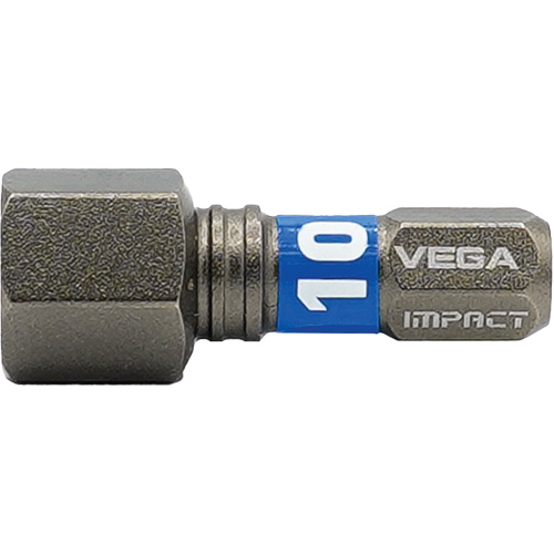 Impactech&reg; Insert Bit, Hex, 10 mm, 1/4" Drive Nuna Depot Inc.