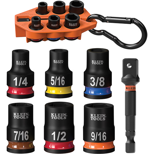 Grab-And-Go Impact Socket Set, SAE, 7 Pcs, Impact, 3/8" Drive Size Nuna Depot Inc.