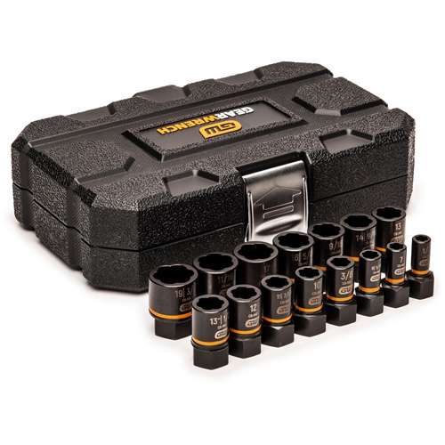 Bolt Biter Extraction Socket Set, 15 Pcs, Impact, 1/4"/3/8" Drive Size Nuna Depot Inc.