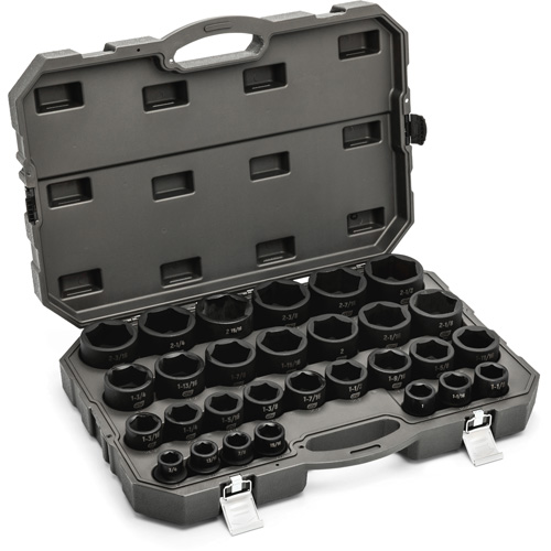 Jeu de douilles SAE &agrave; 6 pans, 29 Mcx, Chocs, Prise de 3/4" Nuna Depot Inc.