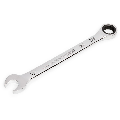 90-Tooth Ratcheting Combination Wrench, 12 Point, 7/8", Chrome Finish Nuna Depot Inc.