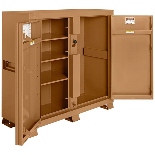Model 111 Jobsite Cabinet with Padlock, Steel, 47.5 Cubic Feet, Tan Nuna Depot Inc.