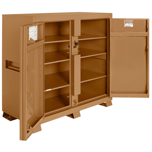 Model 139 Jobsite Cabinet with Padlock, Steel, 59.4 Cubic Feet, Tan Nuna Depot Inc.