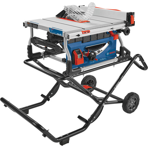 Jobsite Table Saw with Gravity-Rise Wheeled Stand, 120 V, 15 A, 3800 RPM Nuna Depot Inc.