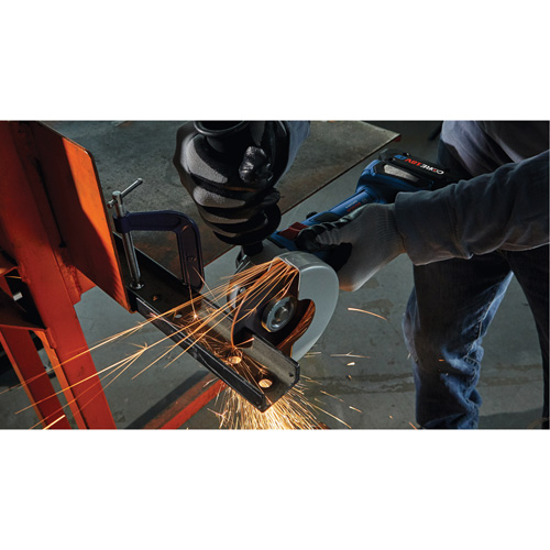 Rectifieuse angulaire sans balais avec interrupteur coulissant, Roue de 4-1/2", 18 V Nuna Depot Inc.