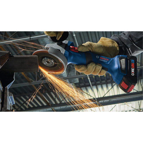 Rectifieuse angulaire sans balais avec interrupteur coulissant, Roue de 4-1/2", 18 V Nuna Depot Inc.