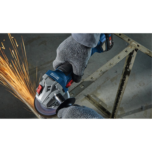 Rectifieuse angulaire sans balais avec interrupteur coulissant, Roue de 4-1/2", 18 V Nuna Depot Inc.