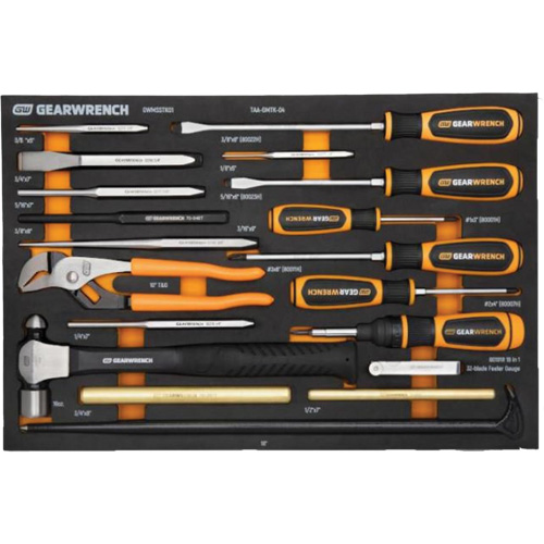 Jeu de tournevis & outils de frappe dans un plateau de rangement en mousse Nuna Depot Inc.