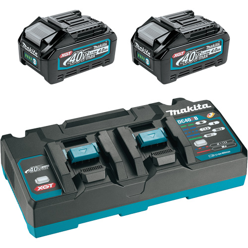 Ensemble de d&eacute;part XGT avec chargeur rapide &agrave; deux ports et deux batteries de 4?Ah, 40 V, Lithium-ion Nuna Depot Inc.