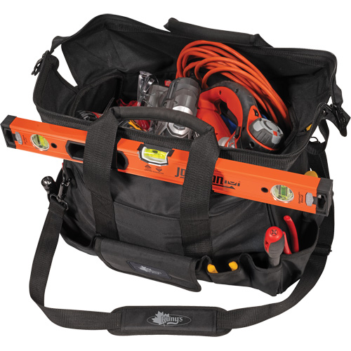 Sac &agrave; outils Phantom 18" pour entrepreneur, Polyester balistique, 25 pochettes, Noir Nuna Depot Inc.