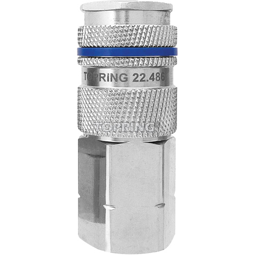 Raccord industriel rapide QUIKSILVER, Laiton nickel&eacute;, 1/2", NPT femelle, 500 psi Nuna Depot Inc.