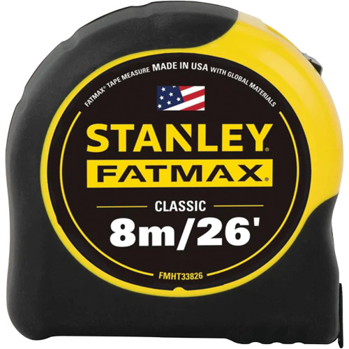 Ruban &agrave; mesurer FATMAX, 1-1/4" x 26'/8 m, Marques de goujon Imp&eacute;rial & m&eacute;trique Nuna Depot Inc.