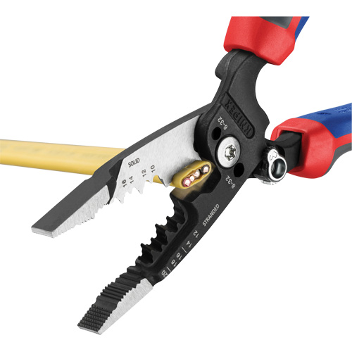 Pince &agrave; d&eacute;nuder forg&eacute;e avec poign&eacute;e KNIPEXTEND, 8" lo, 10 - 20 AWG Nuna Depot Inc.