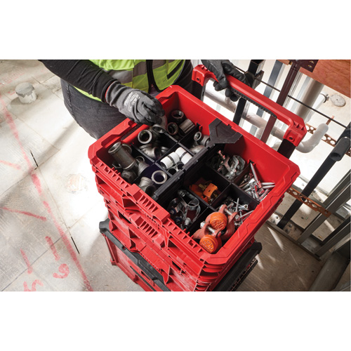 Bac &agrave; profil bas PACKOUT, 15" x 18-5/8" x 6-5/8", Noir/Rouge Nuna Depot Inc.