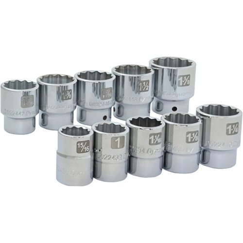 12-Point SAE Socket Set, 10 Pcs, 3/4" Drive Size Nuna Depot Inc.