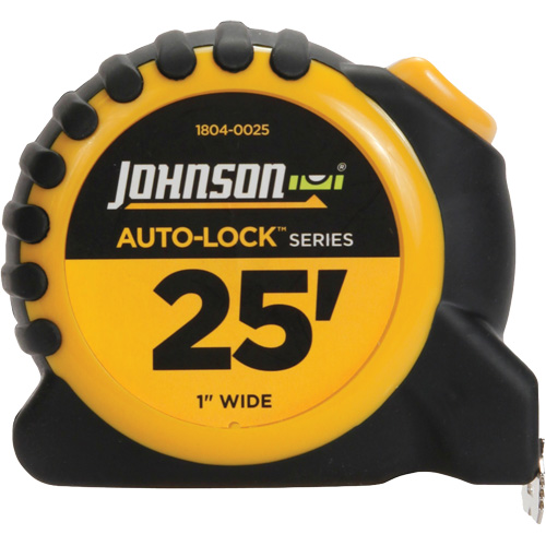 Auto-Lock Power Tape with Steel Belt Clip, 1" x 25', 1/16" Graduations Nuna Depot Inc.