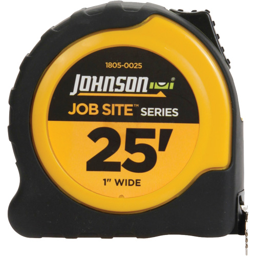 Job Site Power Tape with Steel Belt Clip, 1" x 25', 1/16" Graduations Nuna Depot Inc.