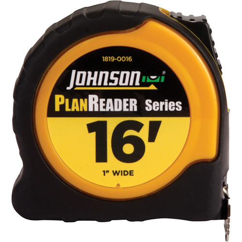 Plan Reader Power Tape with Steel Belt Clip, 1" x 16', 1/16" Graduations Nuna Depot Inc.