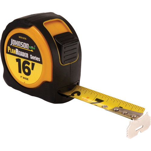 Plan Reader Power Tape with Steel Belt Clip, 1" x 16', 1/16" Graduations Nuna Depot Inc.