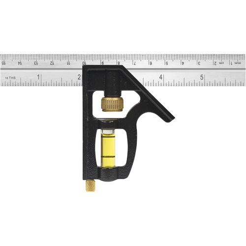 &eacute;querre combin&eacute;e robuste en pouces/m&eacute;trique, 6" lo, 1/8"/1/16"/1/32" Graduations, Acier inoxydable Nuna Depot Inc.