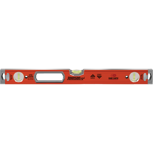 Heavy-Duty Box Level, Box, 2' L, Aluminum, 3, Magnetic Nuna Depot Inc.