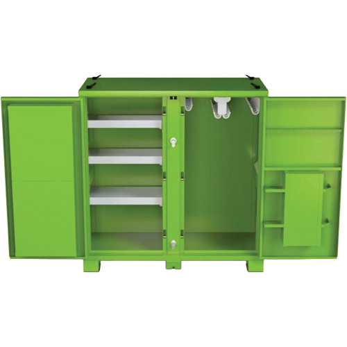 Armoire de rangement d'&eacute;PI sur place, Acier, Vert lime haute visibilit&eacute; Nuna Depot Inc.