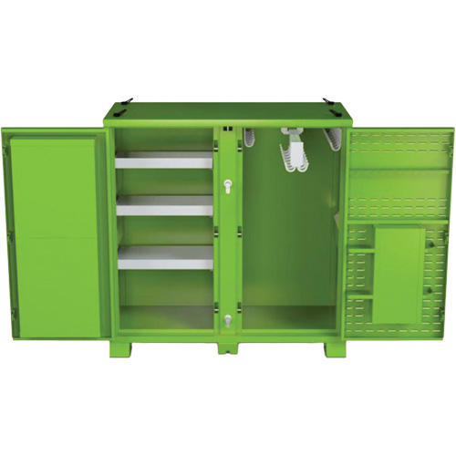 Armoire ventil&eacute;e pour le rangement d'&eacute;PI sur place, Acier, Vert lime haute visibilit&eacute; Nuna Depot Inc.
