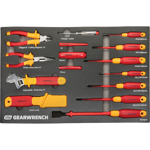 Jeu d'outils VDE isol&eacute;s, 1000 V, 72 M Nuna Depot Inc.