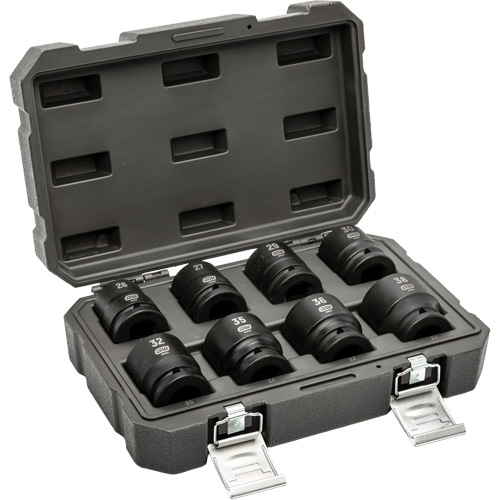 Jeu de douilles m&eacute;triques &agrave; 6 pans, 8 Mcx, Chocs, Prise de 3/4" Nuna Depot Inc.