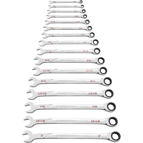 Jeu de cl&eacute;s SAE 120XP Universal Spline XL, Combinaison &agrave; cliquet, 16 morceaux, Imp&eacute;rial Nuna Depot Inc.