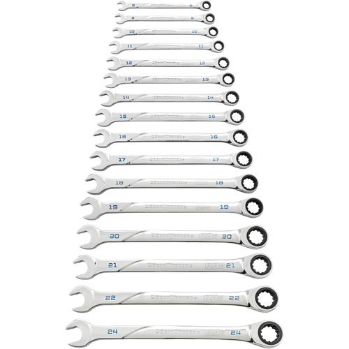 Jeu de cl&eacute;s 120XP Universal Spline XL, Combinaison &agrave; cliquet, 16 morceaux, M&eacute;trique Nuna Depot Inc.