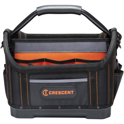 14" Tradesman Open Top Tool Bag, 1680 Denier/Polyester, 25 Pockets, Black/Grey/Orange Nuna Depot Inc.