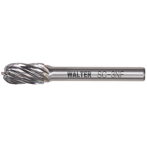 Double Cut Cylindrical Round Nose Carbide Burr, 1/2" Dia., 1" Depth of Cut Nuna Depot Inc.