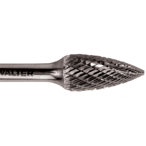 Double Cut Tapered Burr, SG-5, 1/2" Dia., 1/4" Shank, 1" Depth of Cut Nuna Depot Inc.
