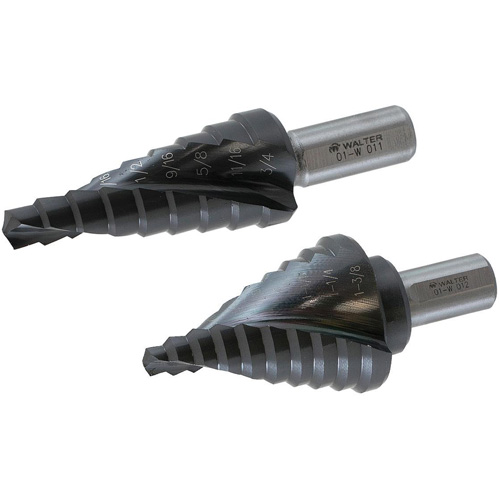 Foret &eacute;tag&eacute; Multi-Step, 1/4" - 1-3/8", Incr&eacute;ments de 1/8", Acier rapide Nuna Depot Inc.