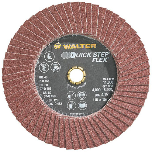 QUICK-STEP FLEX Flap Disc, 4-1/2" x Type 29, 80 Grit, Aluminum Oxide Nuna Depot Inc.