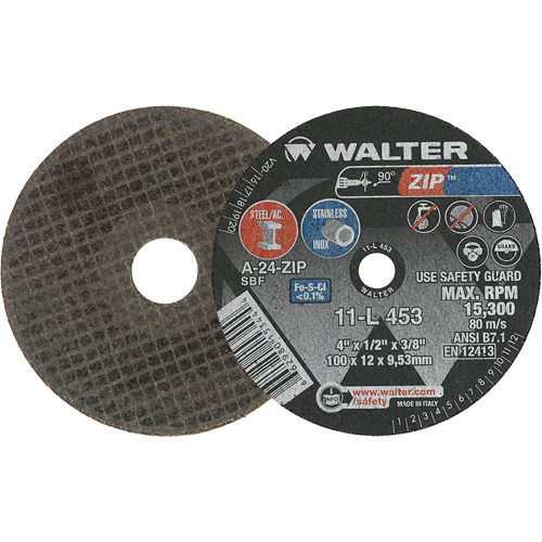 Zip Cut-Off Wheel, 4" x 1/2", 3/8" Arbor, Type 1 Nuna Depot Inc.