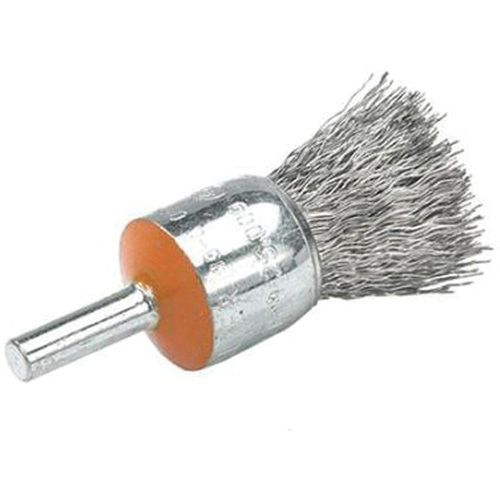 Mounted End Brush with Crimped Wires, 1/2", 0.01" Fill, 1/4" Shank Nuna Depot Inc.