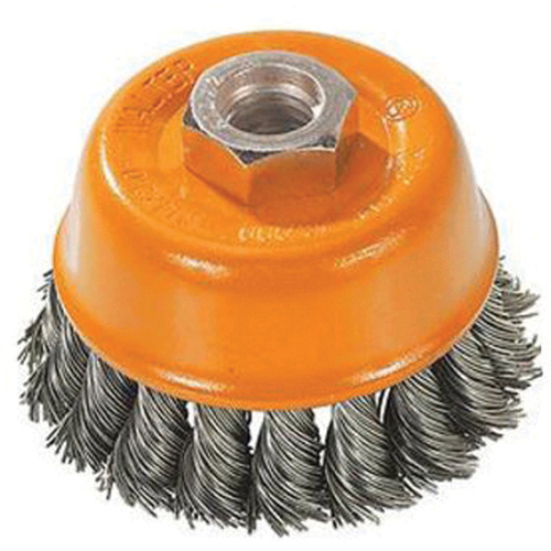 Brosse &agrave; fils nou&eacute;s torsad&eacute;s, 3" dia. x M10x1,25 arbre Nuna Depot Inc.