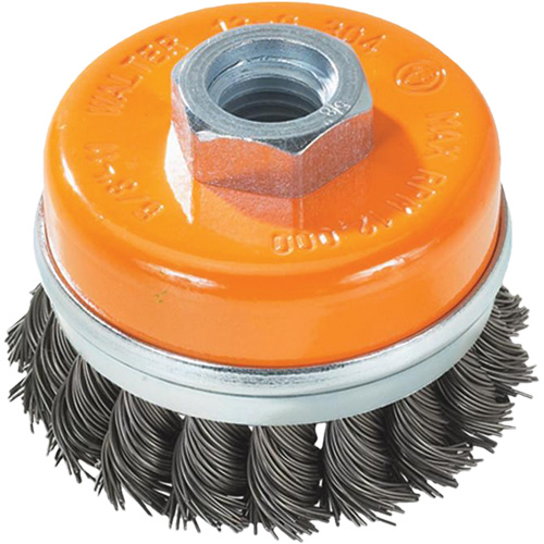 Brosse &agrave; fils nou&eacute;s torsad&eacute;s, 5" dia. x 5/8"-11 arbre Nuna Depot Inc.