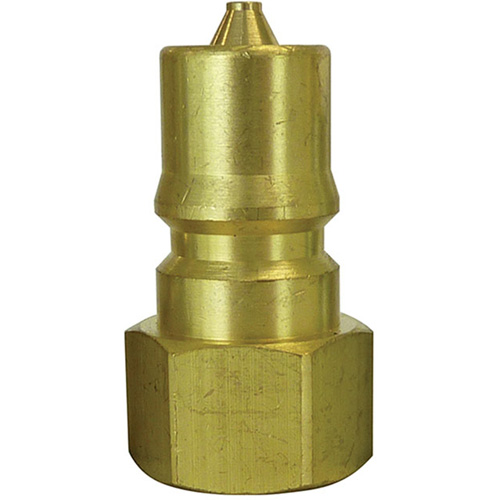 Hydraulic Quick Coupler Plug, 1" Dia., Brass Nuna Depot Inc.