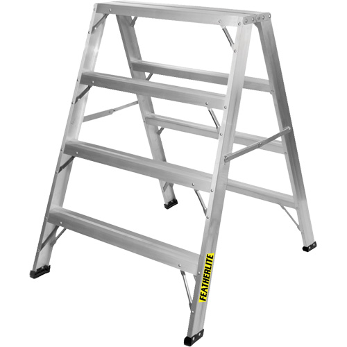Industrial-Duty Sawhorse, 4' H x 34.6875" W x 39.50" D, 300 lbs. Capacity, Aluminum Nuna Depot Inc.