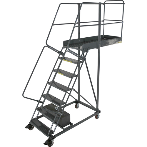 &eacute;chelles roulantes en porte-&agrave;-faux, Non renforc&eacute;, 11 marches, Profondeur de la plateforme 14", Hauteur de la plateforme 110" Nuna Depot Inc.