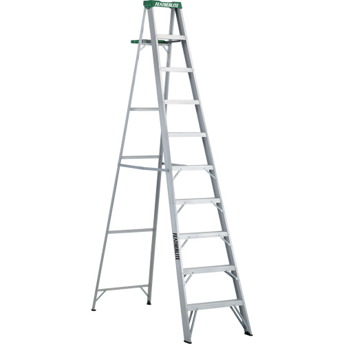 Commercial Duty Stepladders (2400 Series), 10', Aluminum, 225 lbs. Capacity, Type 2 Nuna Depot Inc.