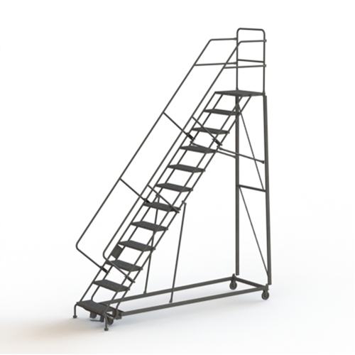 Heavy Duty Safety Slope Ladder, 12 Steps, Serrated, 50° Incline, 120" High Nuna Depot Inc.