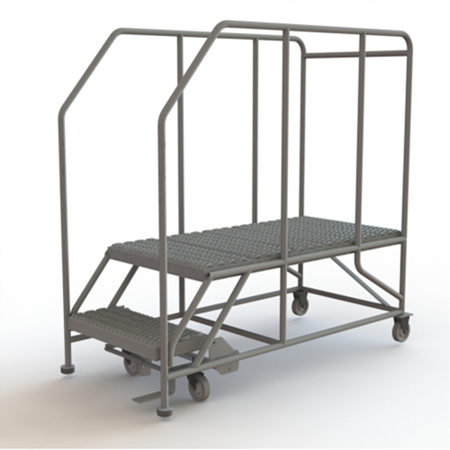 Plateforme de travail mobile, Acier, 2 Marches, 20" ha, 47" p, 24" Marche, Stri&eacute; Nuna Depot Inc.