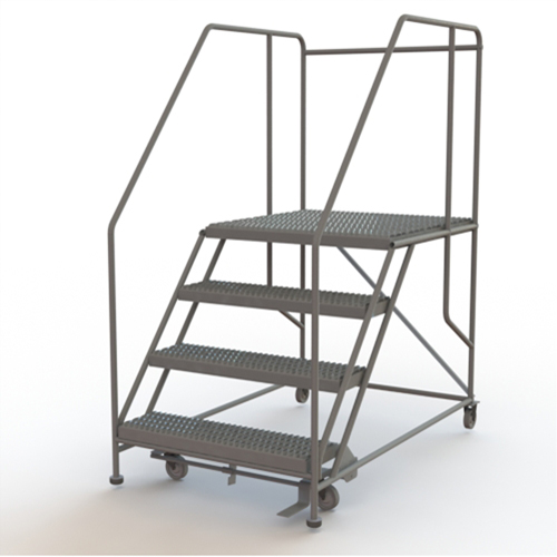 Mobile Work Platform, Steel, 4 Steps, 40" H, 36" D, 36" Step, Serrated Nuna Depot Inc.
