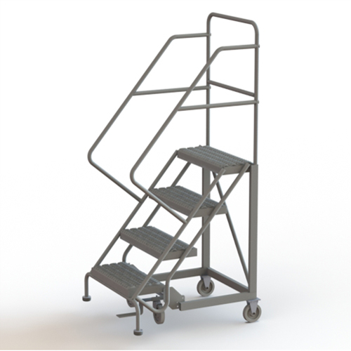Safety Slope Rolling Ladder, 4 Steps, Serrated, 50° Incline, 40" High Nuna Depot Inc.
