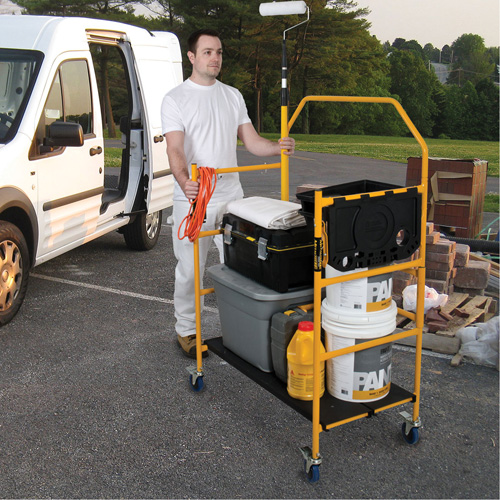nsemble d'&eacute;chafaudage &agrave; montant de s&eacute;curit&eacute; & tablette pour outils de 4' Jobsite Series, Cadre Acier, 49-1/2" p x 57-3/4" h Nuna Depot Inc.