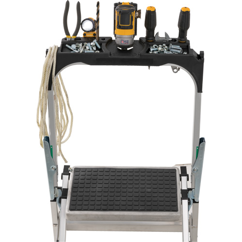 Tilt & Roll Step Stool Ladder, 2 Steps, 23" x 21" x 34.50" High Nuna Depot Inc.